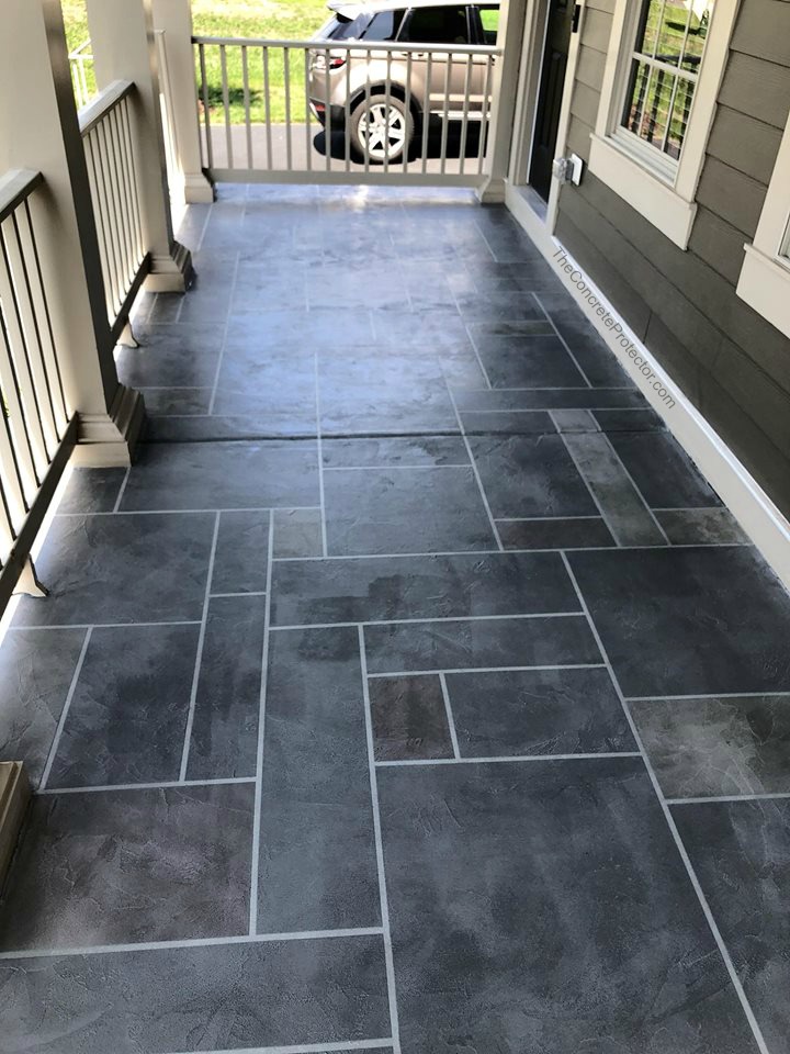 Stained Textured Concrete Overlay | Lima Ohio | United Concrete Doctor
